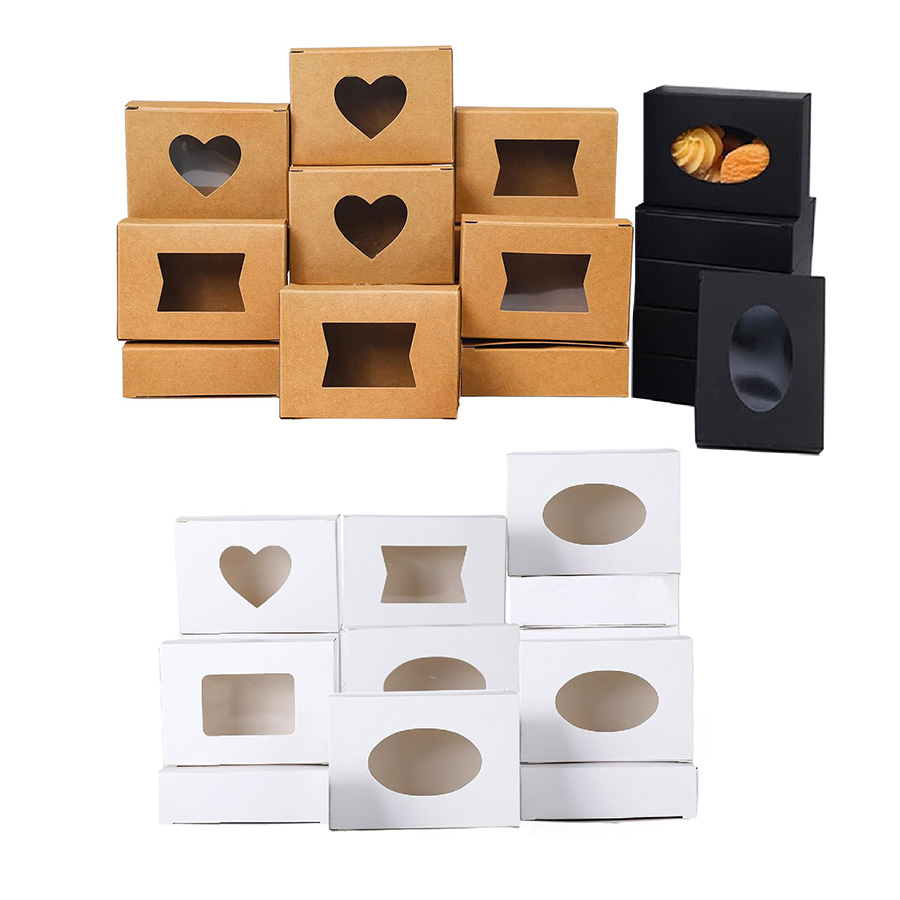 Event Party Box - 10 stuks kleine rechthoekige kraftpapier dozen,